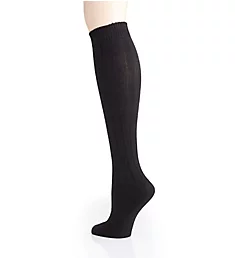 Ribbed Knit Knee High Socks Pavement O/S
