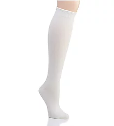 Flat Knit Knee High Socks Winter White O/S