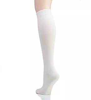 Flat Knit Knee High Socks Winter White O/S