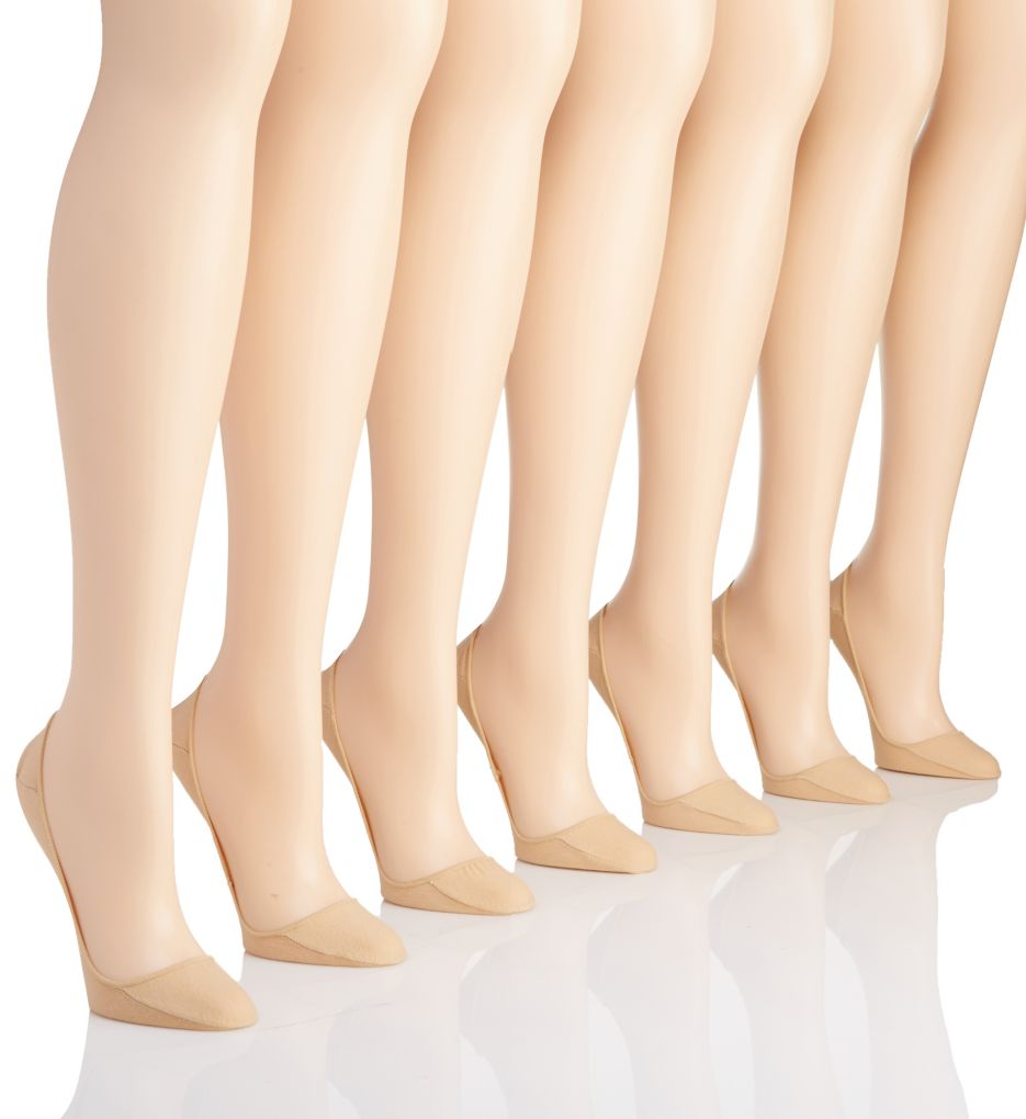 Cotton Blend Stiletto Liner Socks - 7 Pack-gs