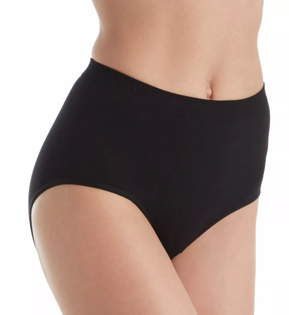 SlimMe Seamless Control Brief Panty Black S