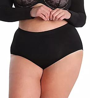 Plus SlimMe Seamless Control Brief Panty Black 1X
