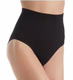 SlimMe Seamless Hi Waist Control Brief Panty Black S