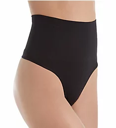 SlimMe Seamless High Waisted Shaping Thong Black S