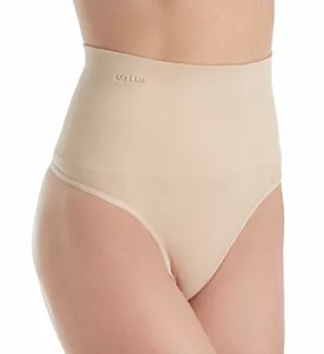 SlimMe Seamless High Waisted Shaping Thong Nude S