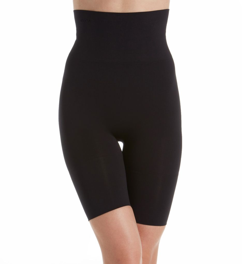 Women's MeMoi MSM-121 SlimMe Wear Your Own Bra Thigh Shaping Bodysuit  (Black M) 