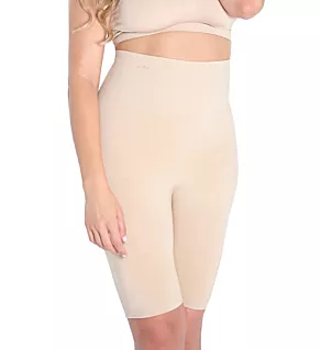 Plus SlimMe Seamless High Waisted Thigh Shaper Nude 1X