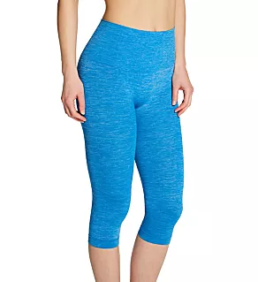 SlimMe Seamless High Waisted Capri Legging Directoire Blue M