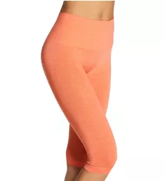 SlimMe Seamless High Waisted Capri Legging Fusion Coral XL