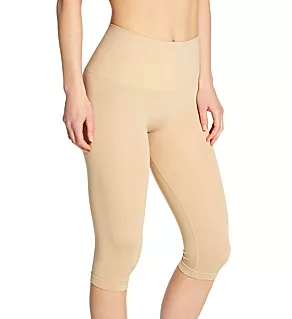 SlimMe Seamless High Waisted Capri Legging Nude S