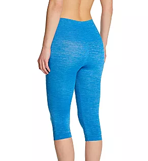 SlimMe Seamless High Waisted Capri Legging Directoire Blue M