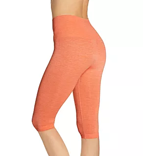 SlimMe Seamless High Waisted Capri Legging Fusion Coral M