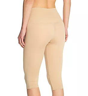 SlimMe Seamless High Waisted Capri Legging Nude S