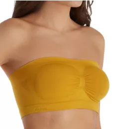 SlimMe Strapless Bandeau Bra Mustard S