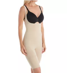 SlimMe Wear Your Own Bra Thigh Shaping Bodysuit Nude S