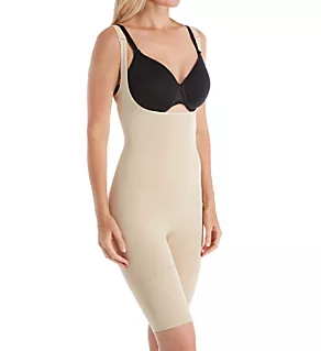 SlimMe Wear Your Own Bra Thigh Shaping Bodysuit Nude S