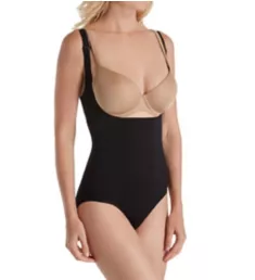 SlimMe Seamless Wear Your Own Bra Shaping Bodysuit Black S