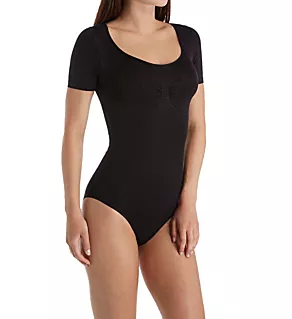 SlimMe Short Sleeve Brief Bodysuit Black S