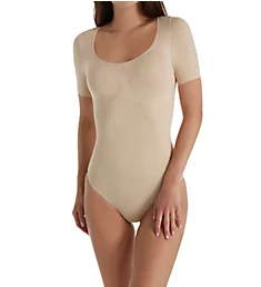 SlimMe Short Sleeve Brief Bodysuit Nude S