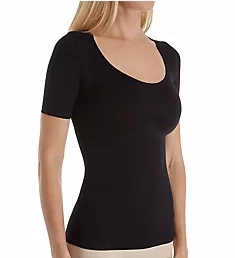 SlimMe Seamless Short Sleeve Shaping Top Black S