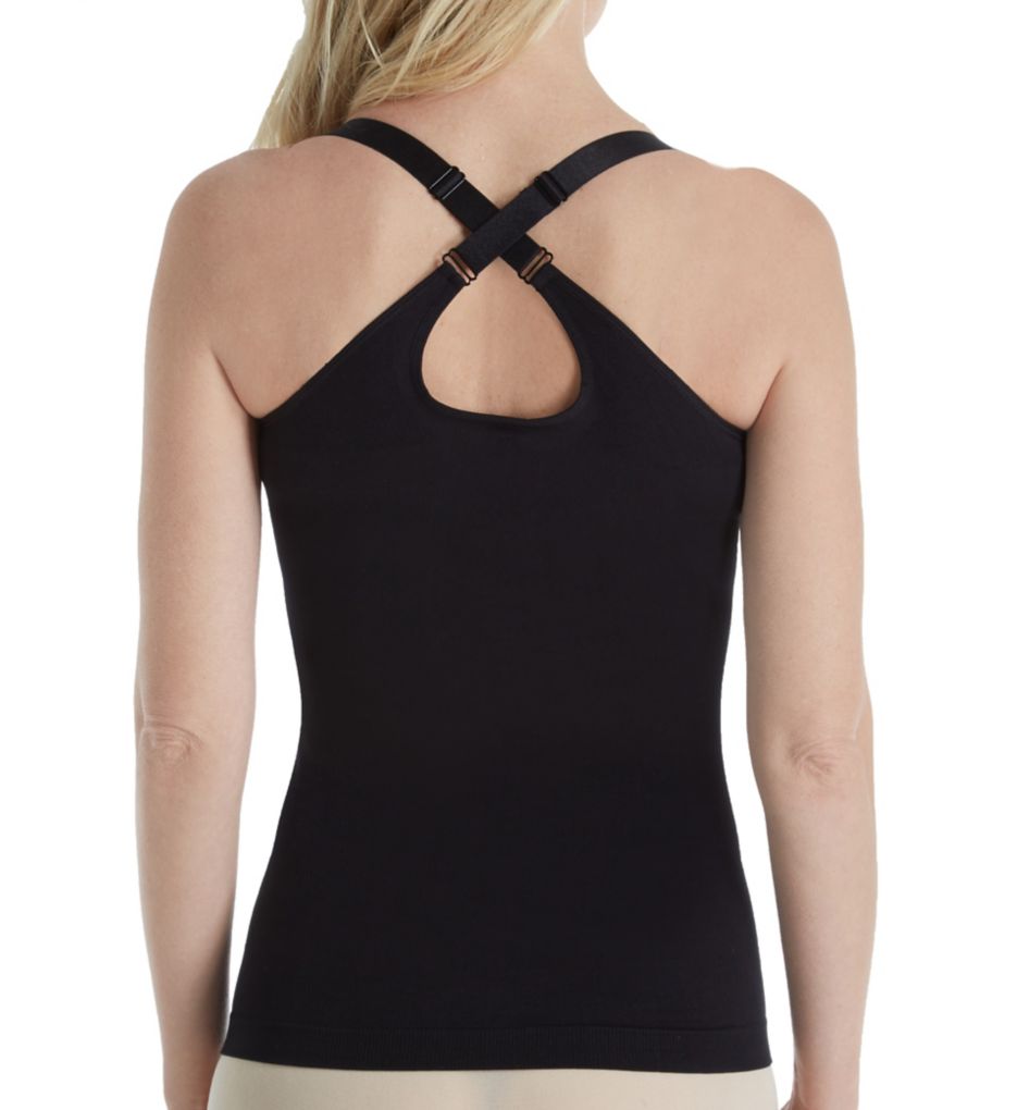 Women's MeMoi MSM-121 SlimMe Wear Your Own Bra Thigh Shaping Bodysuit  (Black M) 