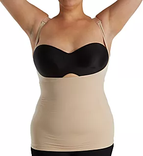 Plus SlimMe Wear Your Own Bra Torsette Camisole Nude Q1