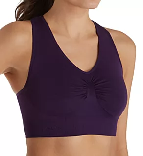 SlimMe Seamless Racerback Sports Bra Blackberry Cordial S