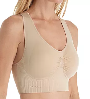 Plus SlimMe Seamless Racerback Sports Bra Nude Q2