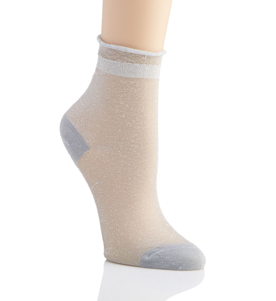 Metallic Sheer Shortie Socks