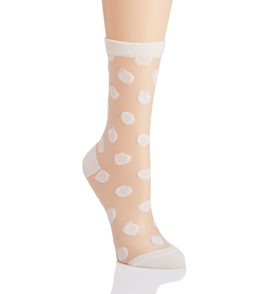 Sheer Polka Dot Crew Sock