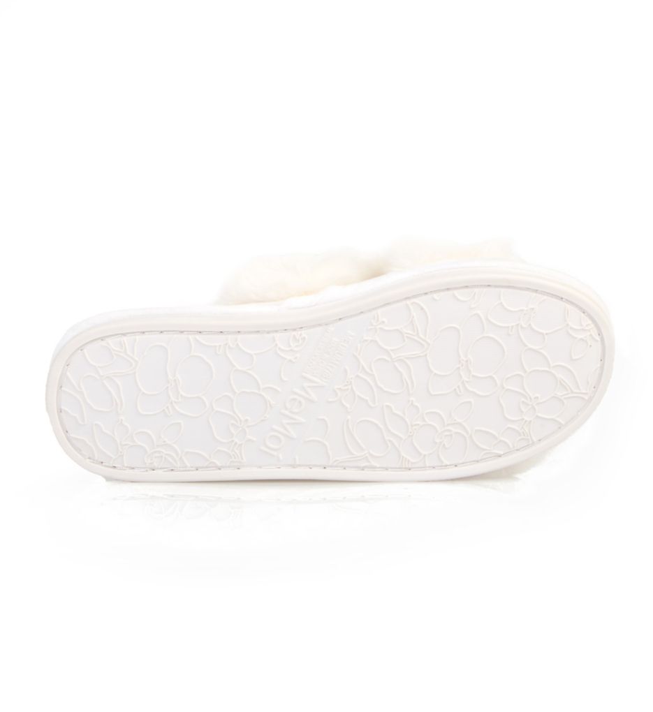 MeMoi Beverly Faux Fur Open Toe Plush Slipper Ivory M  - Image 2