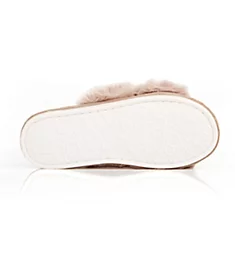 Beverly Faux Fur Open Toe Plush Slipper Taupe S