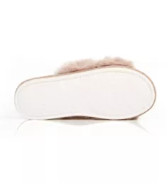 Beverly Faux Fur Open Toe Plush Slipper Taupe S