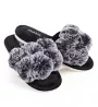 MeMoi Luxe Pom-Pom Open Toe Plush Slippers MZP05446 - Image 3