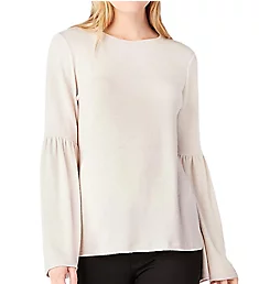 Madison Brushed Jersey Bell Sleeve Top Chalk S