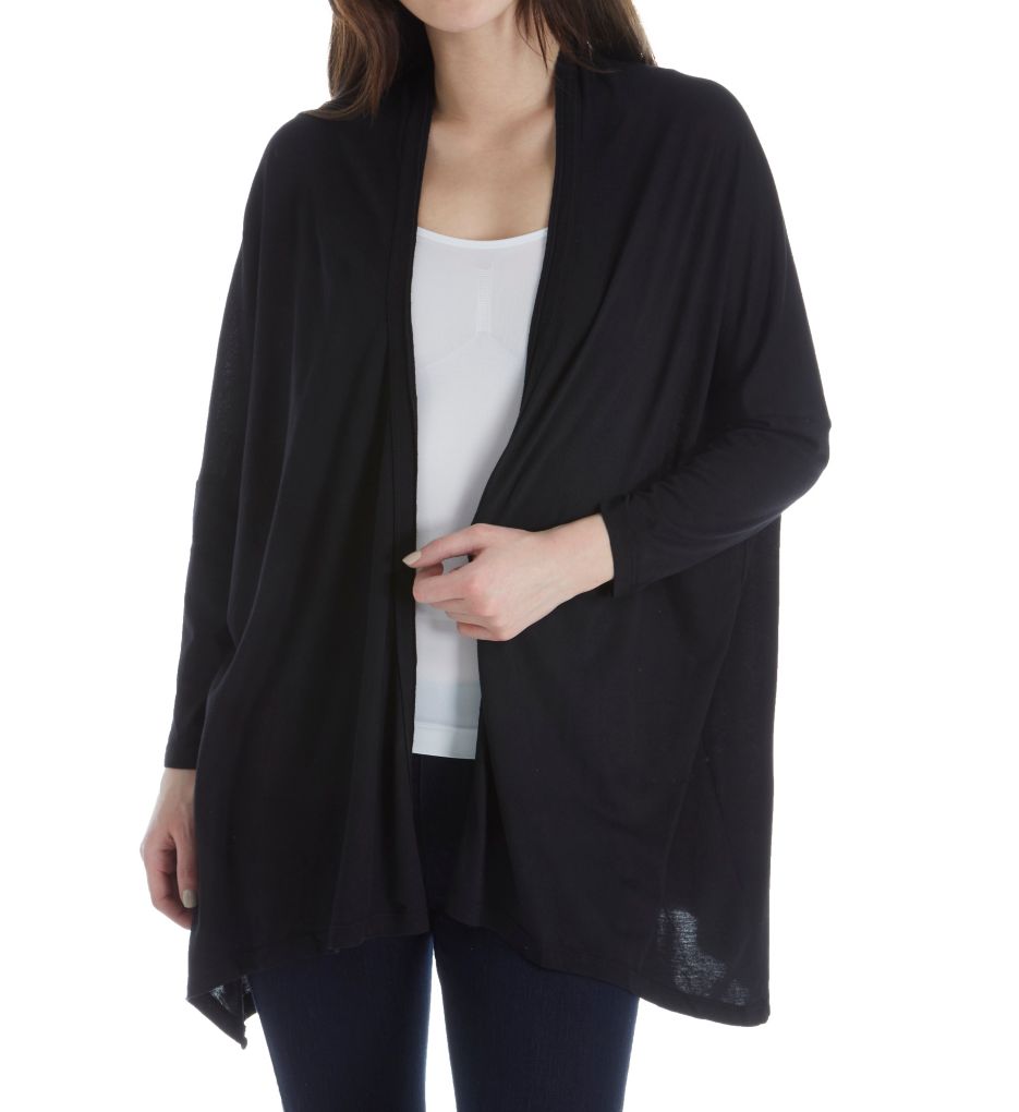 3/4 Sleeve Wrap Cardigan-fs