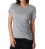 Michael Stars Ultra Jersey Jess Asymmetric Ruched Tee 2660 - Image 1