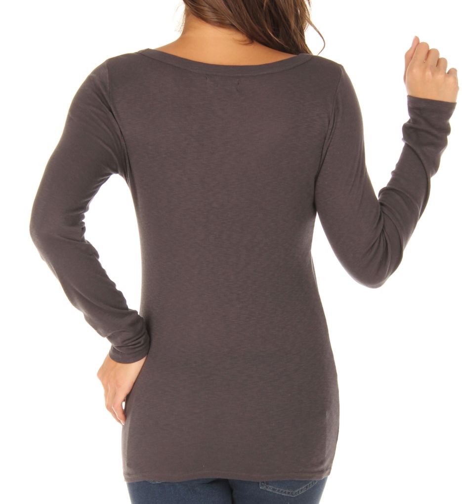 1x1 Slub Long Sleeve Banded Crew Neck