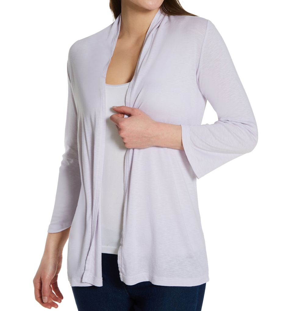 Shawl Neck Cardigan with 3/4 Sleeves