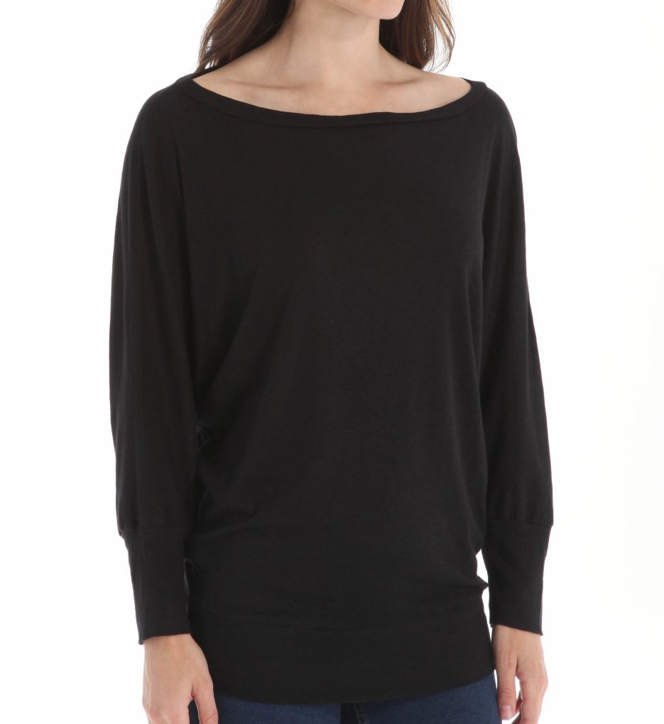 3/4 Sleeve Wide Neck Dolman Top-gs