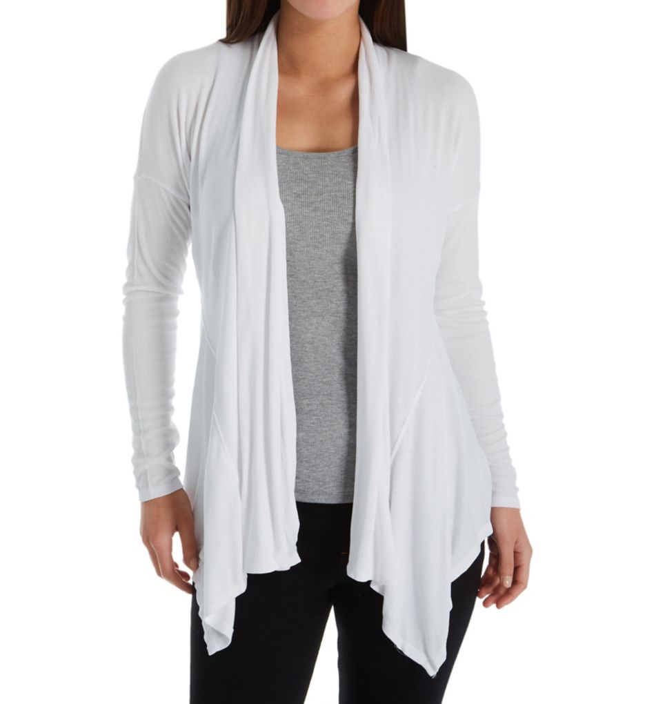 Coastal Rib Emree Shawl Collar Cardigan-fs