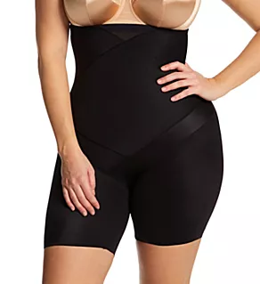 Plus Size Instant TummyTuck Hi-Waist Thigh Slimmer Black XL