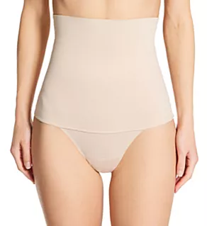 Comfy Curves Hi Waist Thong Warm Beige S
