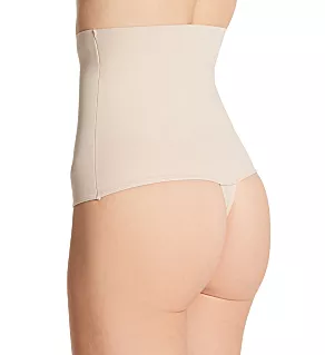 Comfy Curves Hi Waist Thong Warm Beige S