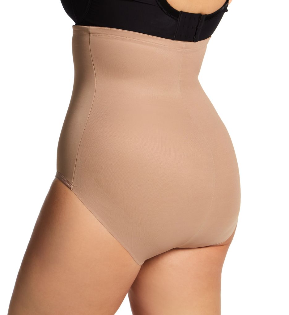 Miraclesuit Plus Size Shape With An Edge Hi-Waist Brief Stucco 2X  - Image 2