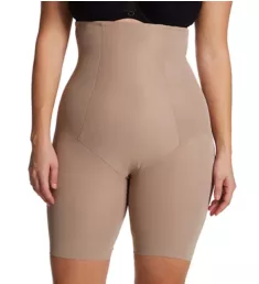 Plus Size ShapeWith An Edge Hi-Waist Thigh Slimmer Stucco XL