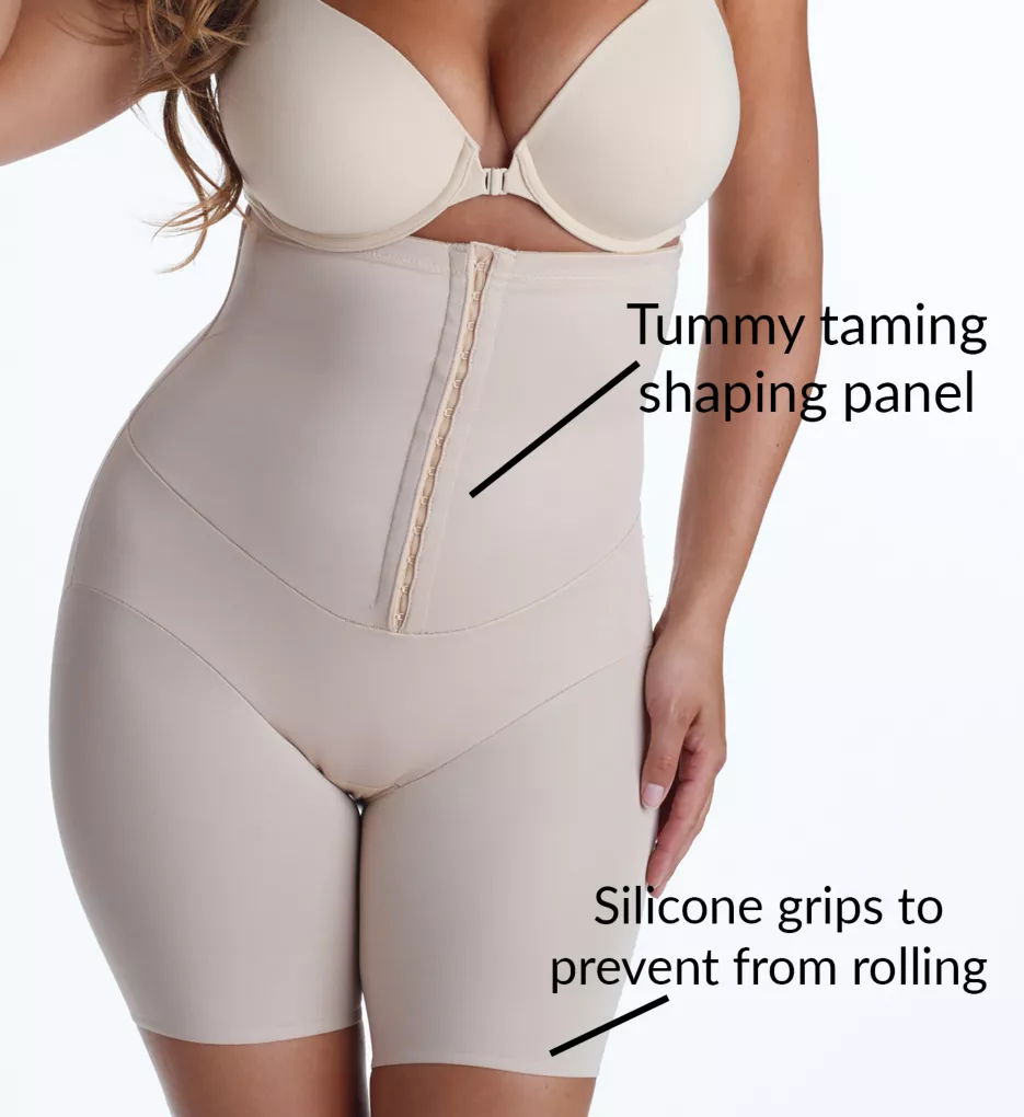Inches Off Waist Cinching Thigh Slimmer Nude S