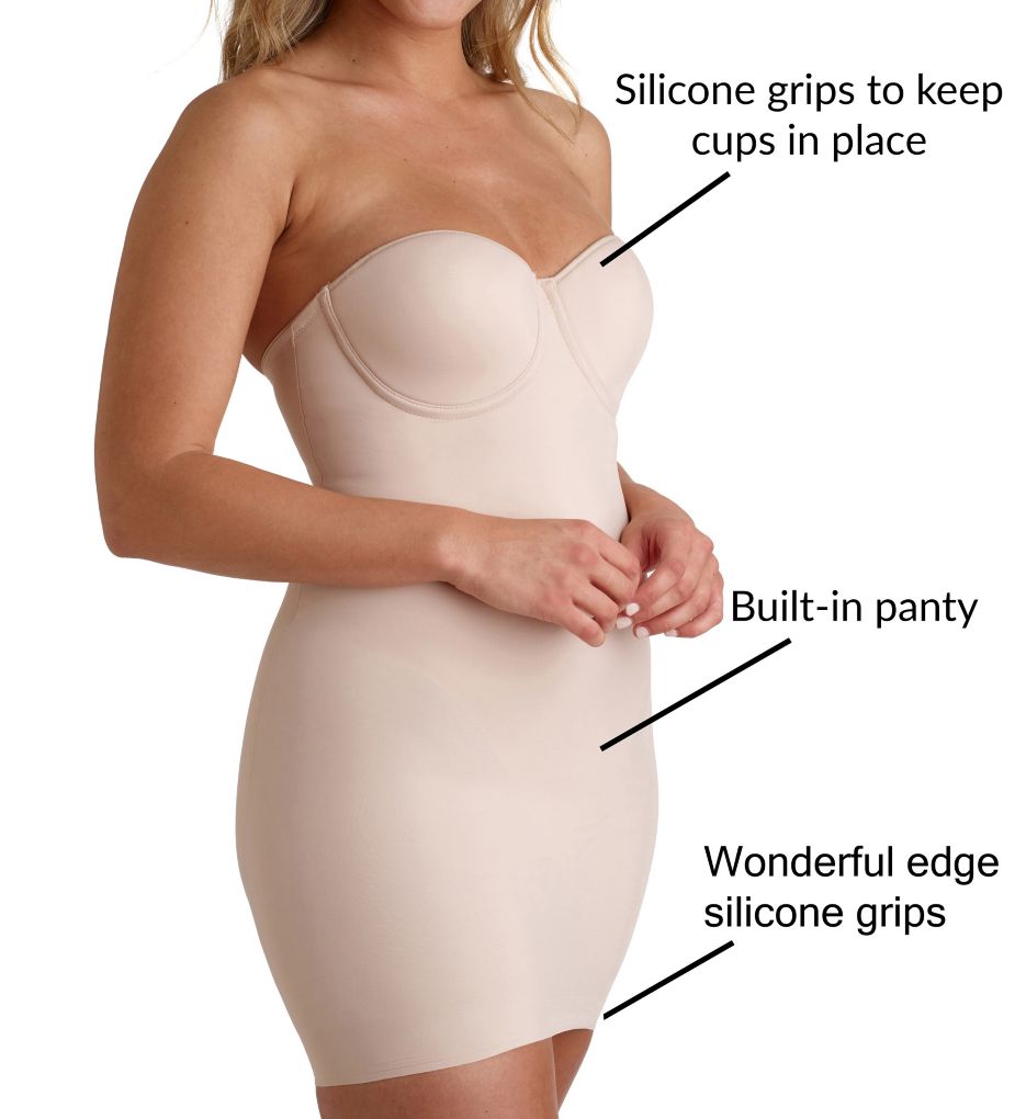 Real Smooth Strapless Bra Slip with Built-In Panty-cs6