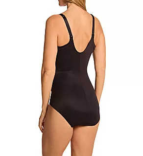 Sexy Sheer Shaping Padded Cup Bodysuit Black 36B