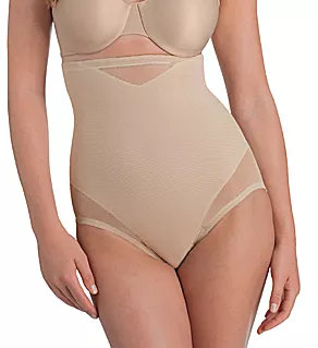 Sheer Shaping Hi-Waist Brief Nude M